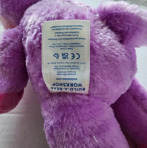 Build A Bear Workshop Otterly Adorable Otter Pink Purple Plush Stuffed Animal 23 - Picture 4 of 7